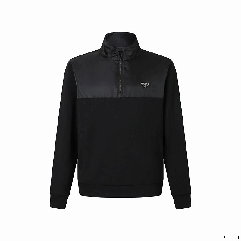 Prada Quarter Zip Sweatshirt with Black Quarter Zip Sweatshirt with