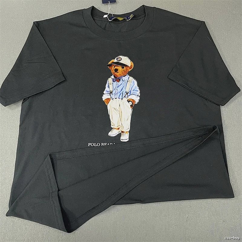 Ralph Lauren Bear Trendy Brand Black T-shirt
