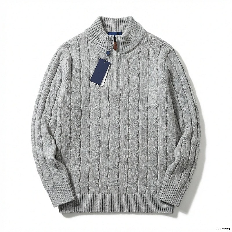 Ralph Lauren classic grey cable-knit sweater