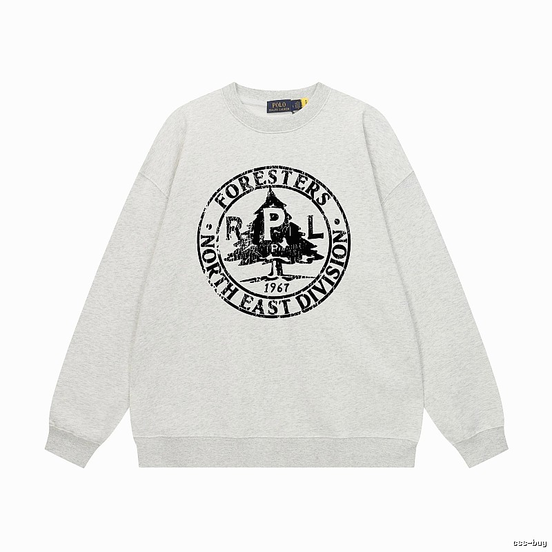 Ralph Lauren grey-toned retro-style sweatshirt