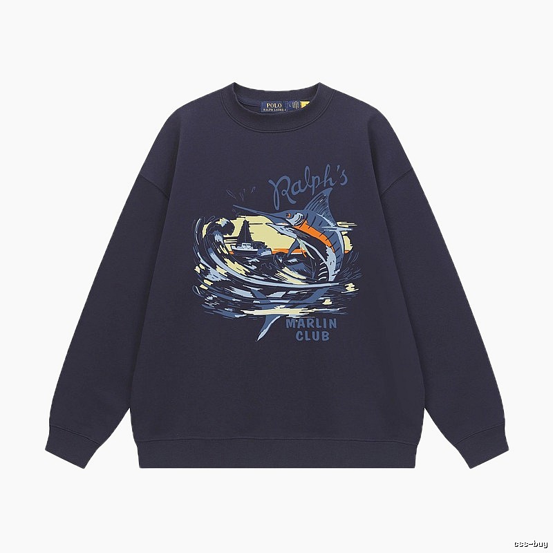 Ralph Lauren Marin Club Navy Blue Sweatshirt