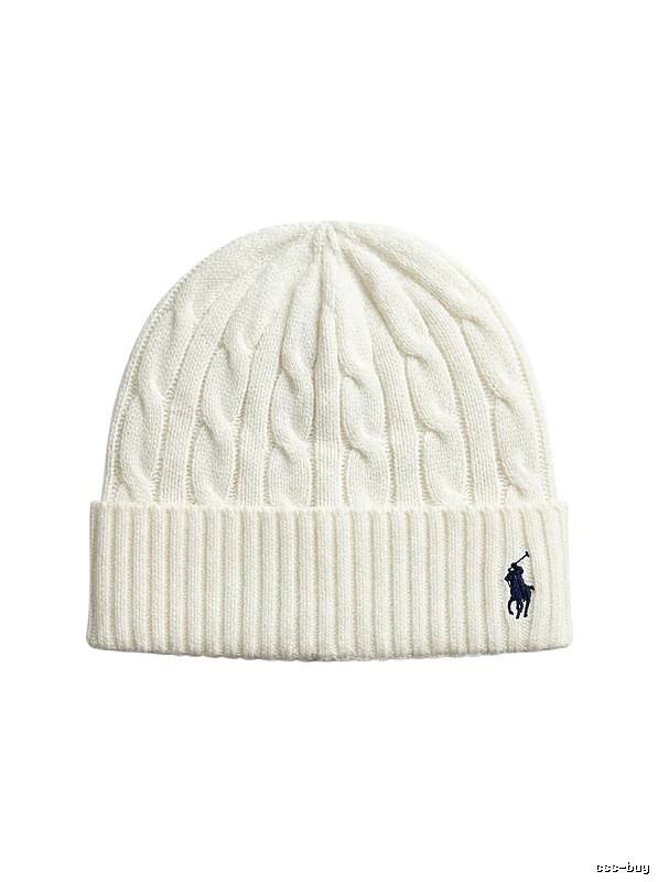 Ralph Lauren Polo White Knitted Hat