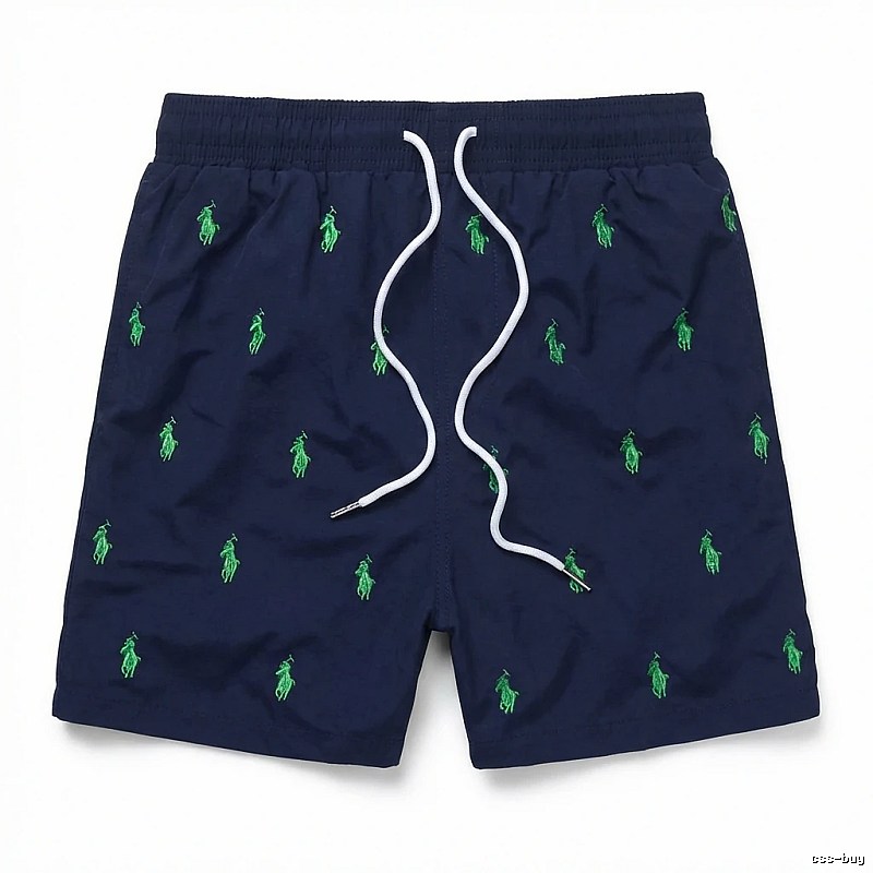 Ralph Lauren retro-style dark blue shorts