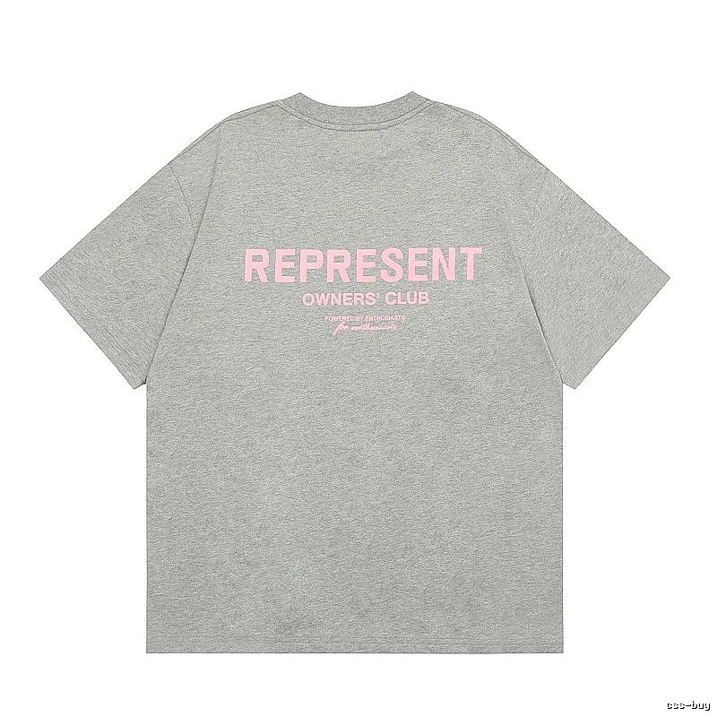 Represent Gray Style 868 Owners Club T-Shirt Layered Outfit Logo