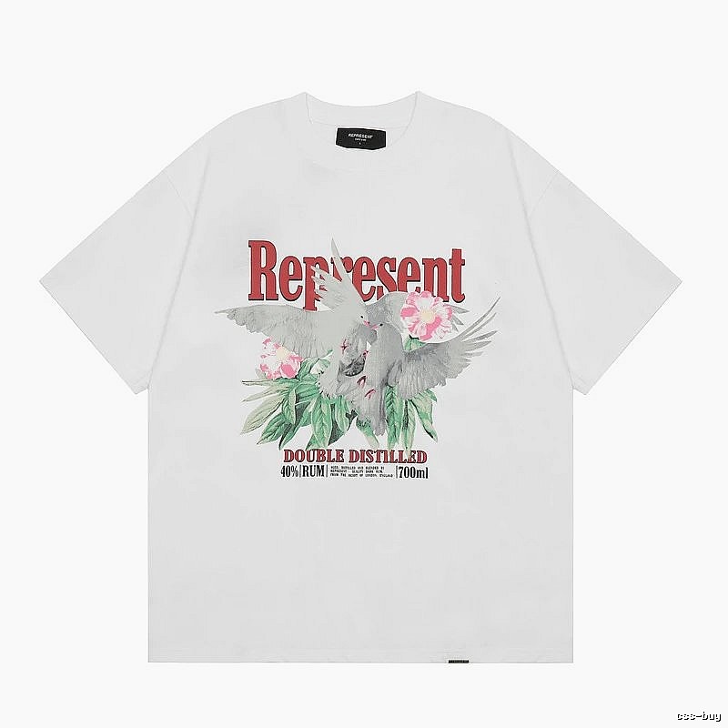 Represent Pigeon Vintage Style White T-shirt