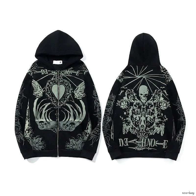 Revenge Dark Style Skull Print Hoodie