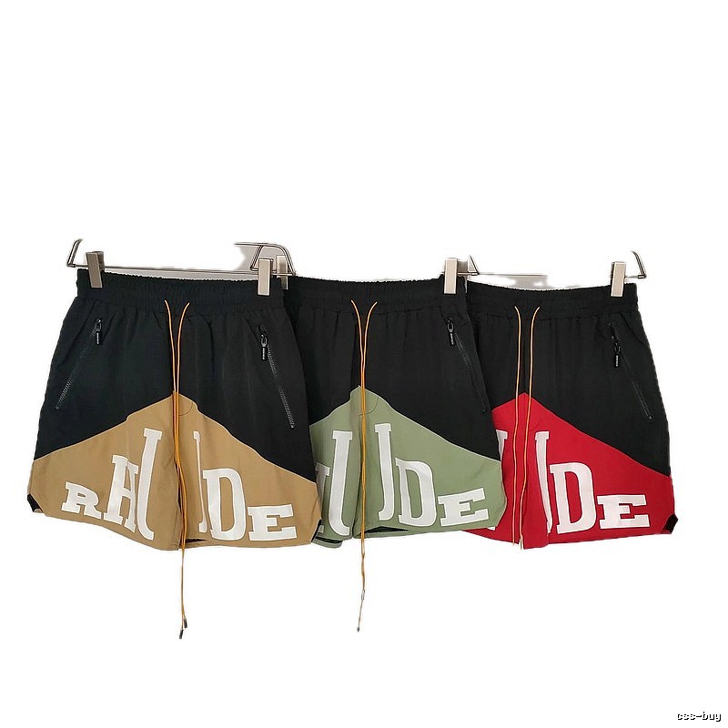 RHUDE Color - Blocking Trendy Shorts