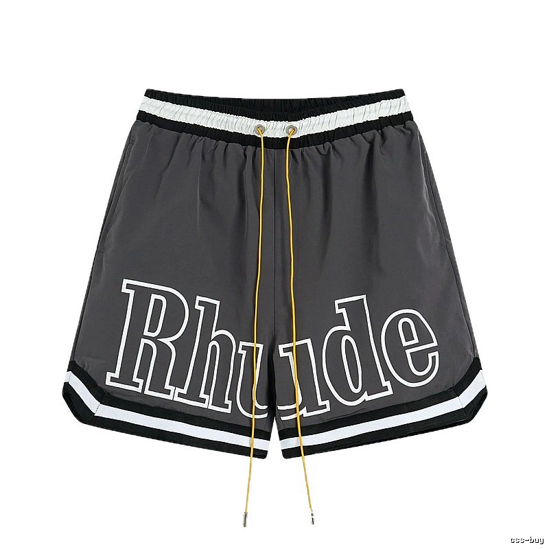 RHUDE letter - style grey shorts