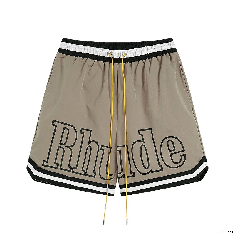 RHUDE sporty khaki shorts