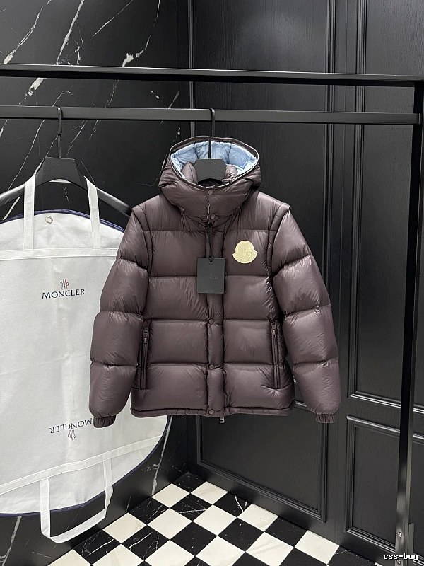 School Runs Kids Puffer Jacket by Moncler with Hooded Badge