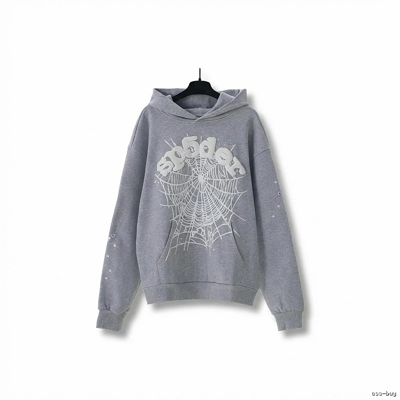 Sp5der Spider Web Print Grey Sweatshirt