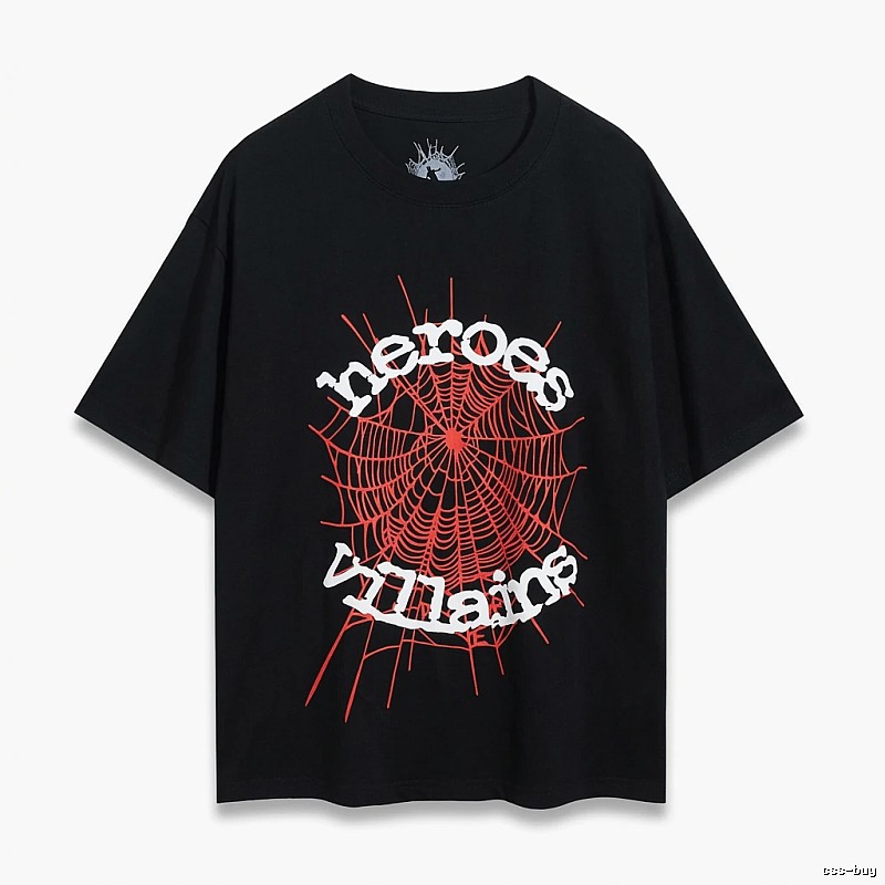 Sp5der Spider Web Style Black T-shirt