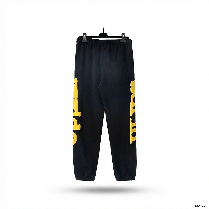 Sp5der trendy and cool black and yellow sweatpants