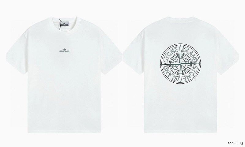 Stone Island Compass Series Street Style White T-Shirt