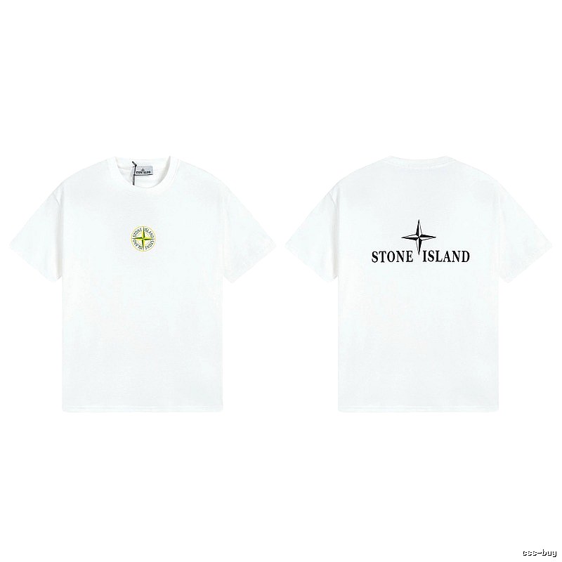 Stone Island Compass Series Street Style White T-Shirt