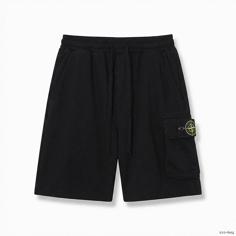 Stone Island work - style black shorts