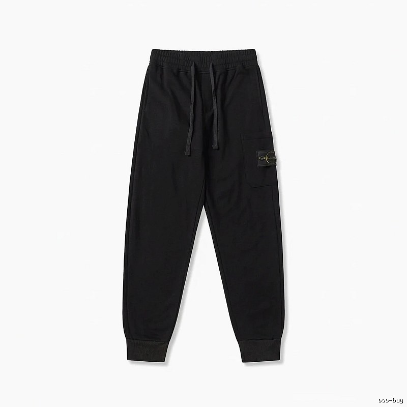 Stone Island workwear-style black sweatpants