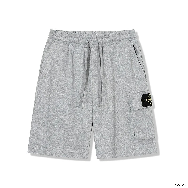 Stone Island workwear style grey shorts