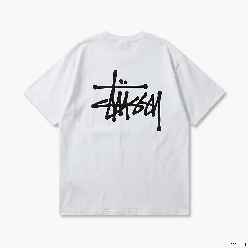 Stussy basic graffiti-style white T-shirt