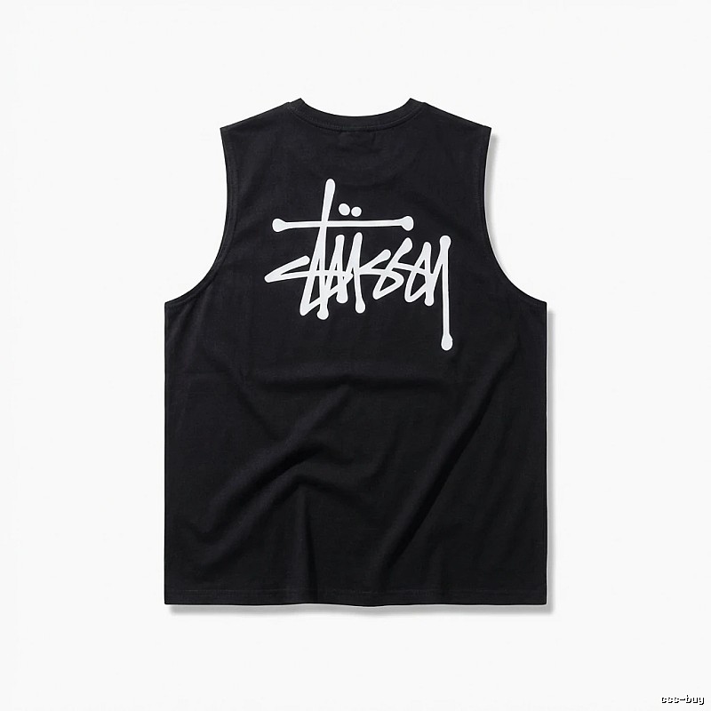 Stussy basic simple black vest