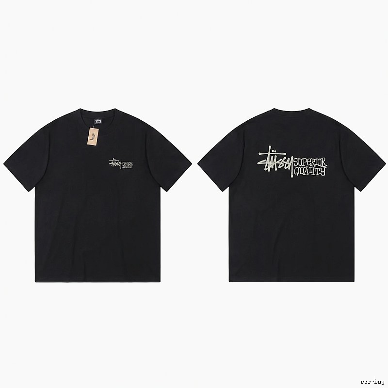 Stussy basic simple style black T-shirt