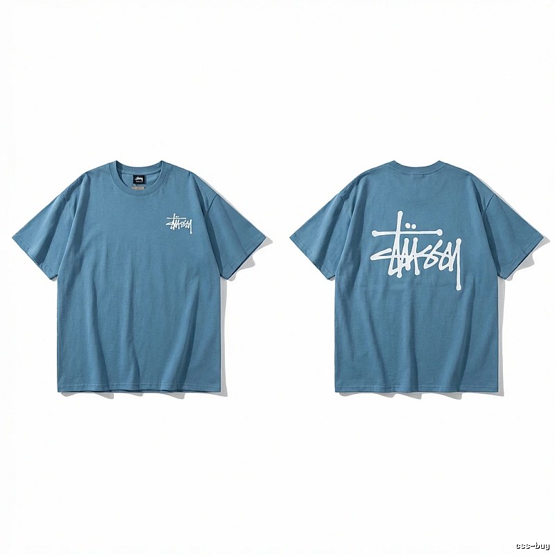 Stussy basic simple style blue T-shirt
