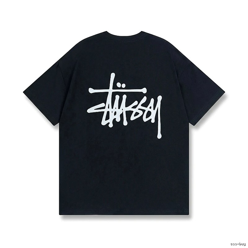 Stussy basic street style black T-shirt