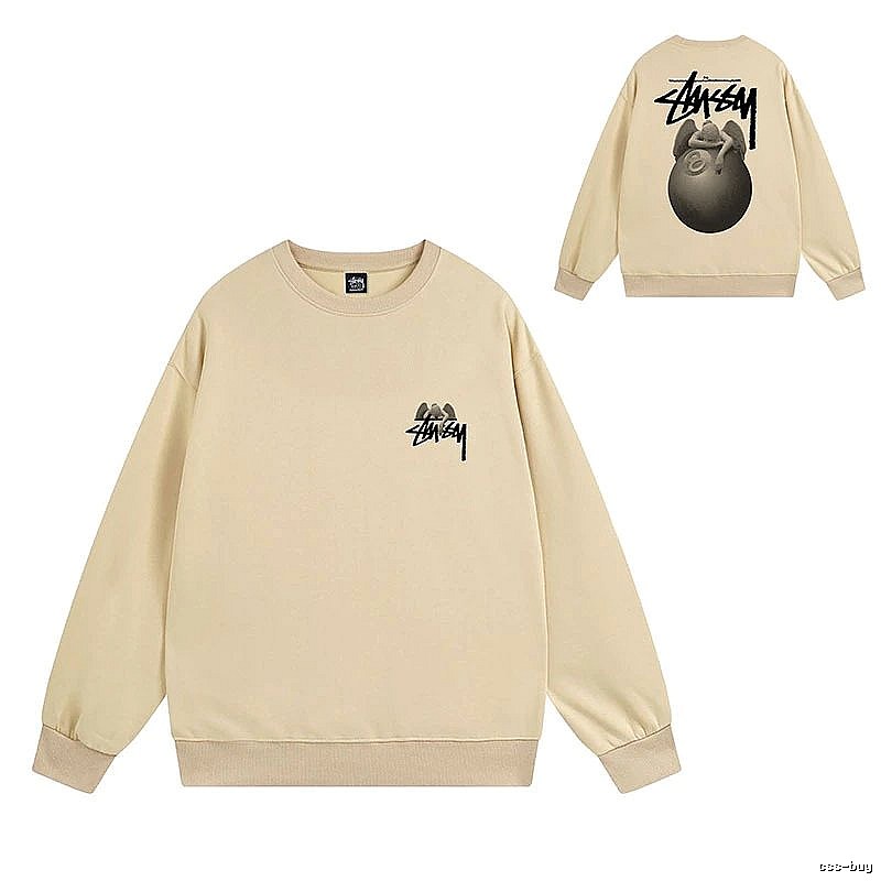 Stussy Beige Style 538 Graphic SweatShirt Layered Outfit