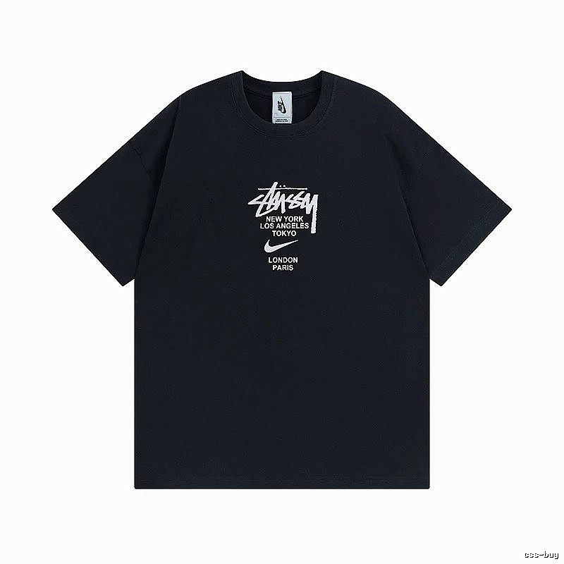 Stussy Black Spider Graphic T-Shirt Downtown Style Logo