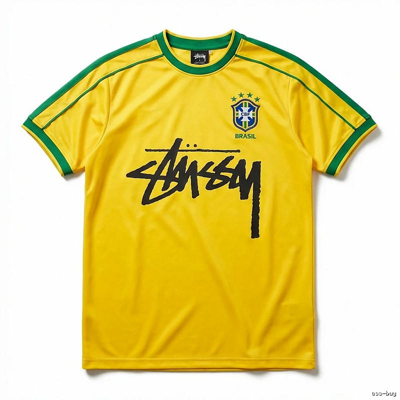 Stussy Brazil Team Style Yellow T-shirt
