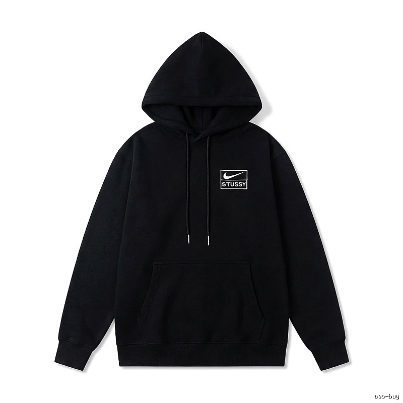 Stussy co-branded simple style black sweatshirt