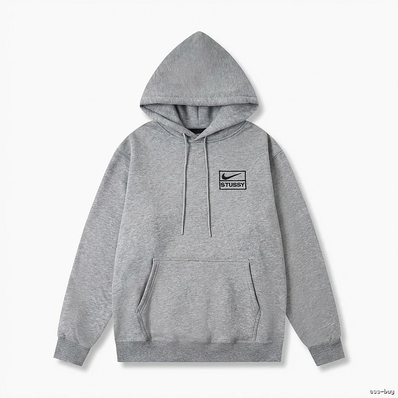 Stussy Co-branded Simple Style Grey Hoodie