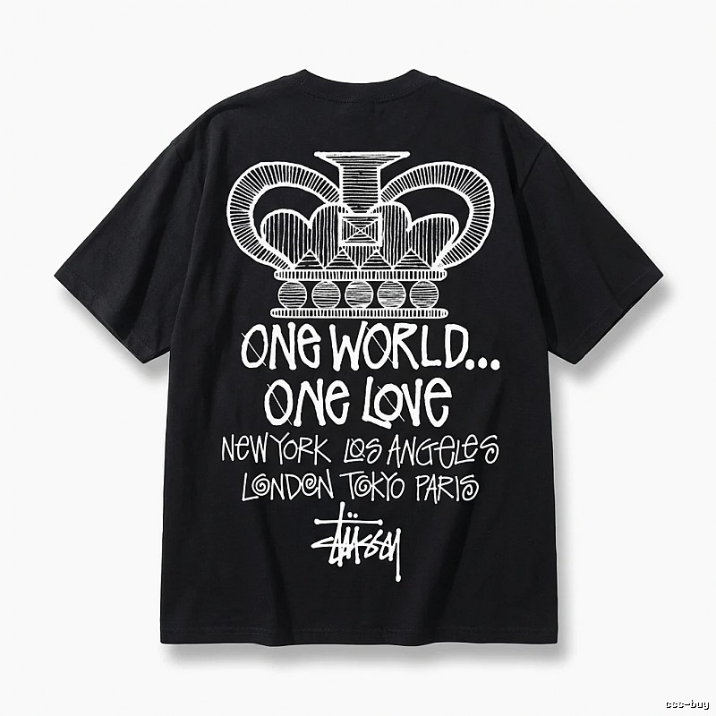 Stussy Crown Print Black T-shirt