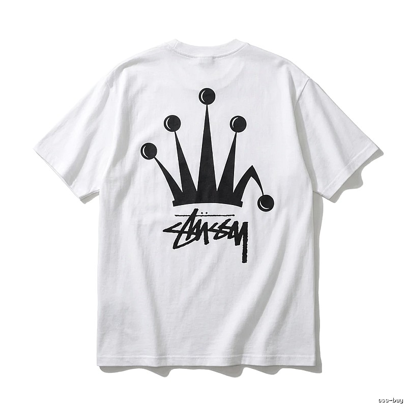 Stussy Crown Trendy and Cool Style White T-shirt