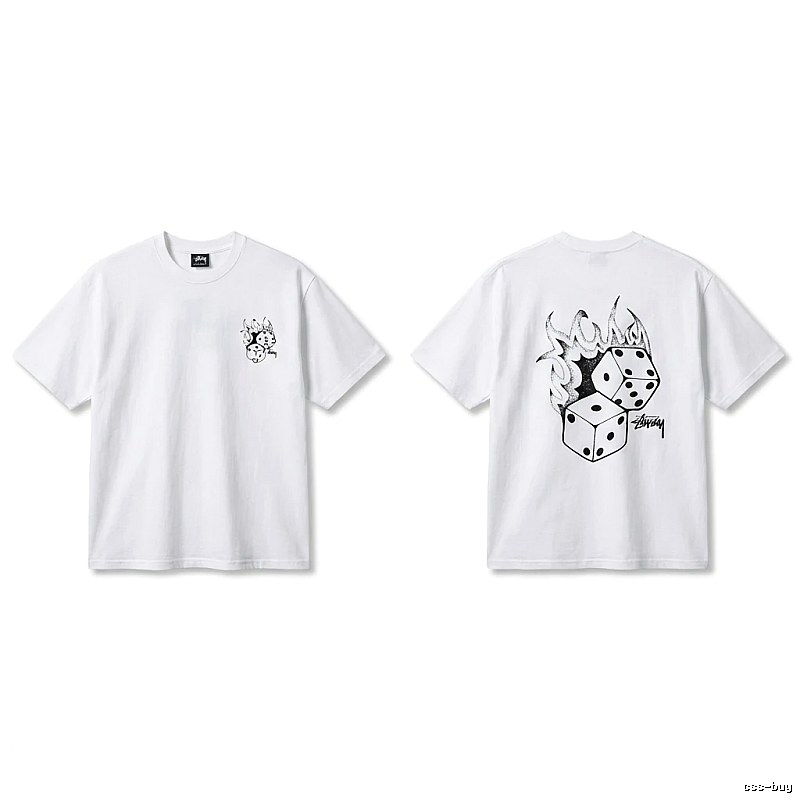 Stussy Dice Print Style White T-shirt