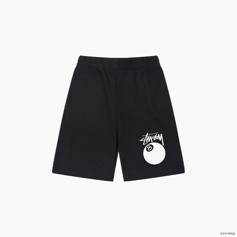 Stussy No.8 Ball Trend Brand Black Shorts