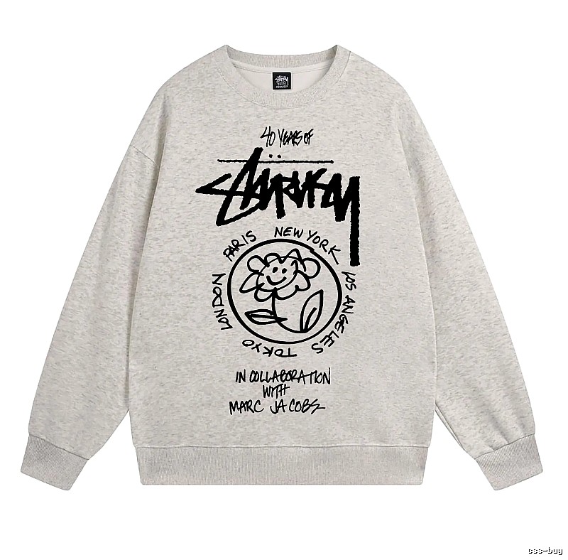 Stussy Oatmeal Style 539 Graphic SweatShirt Smart Casual