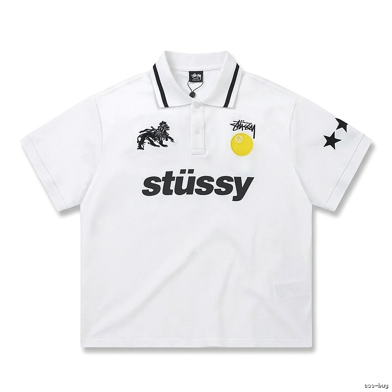 Stussy printed casual white shirt