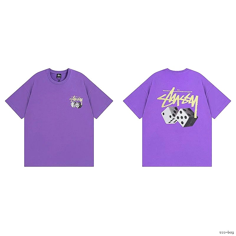 Stussy Purple Spider Graphic T-Shirt Campus Look Logo
