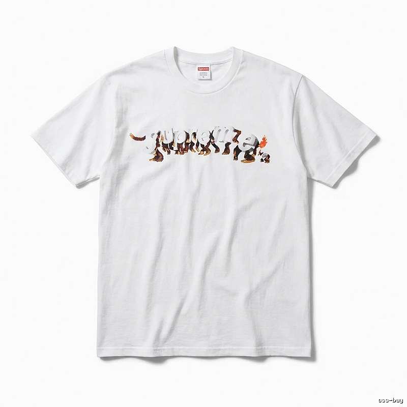 Supreme Animal Print Simple White T-shirt