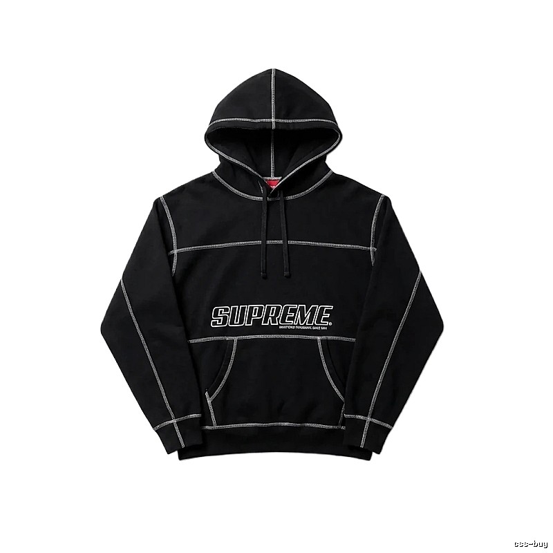 Supreme basic street style black sweatshirt