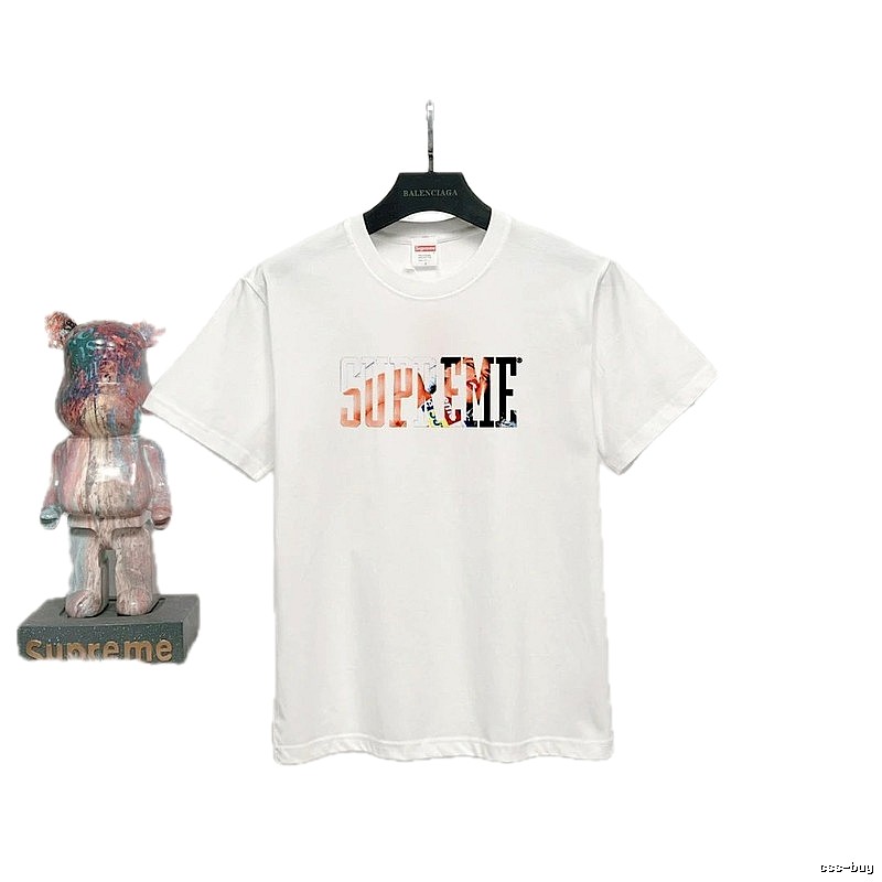 Supreme Printed Street Style White Short-sleeve T-shirt
