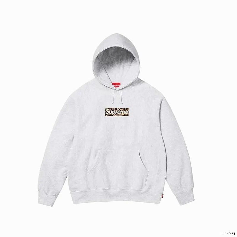 Supreme Resort Logo hoodie Gray Red Oversized for Travel Looks