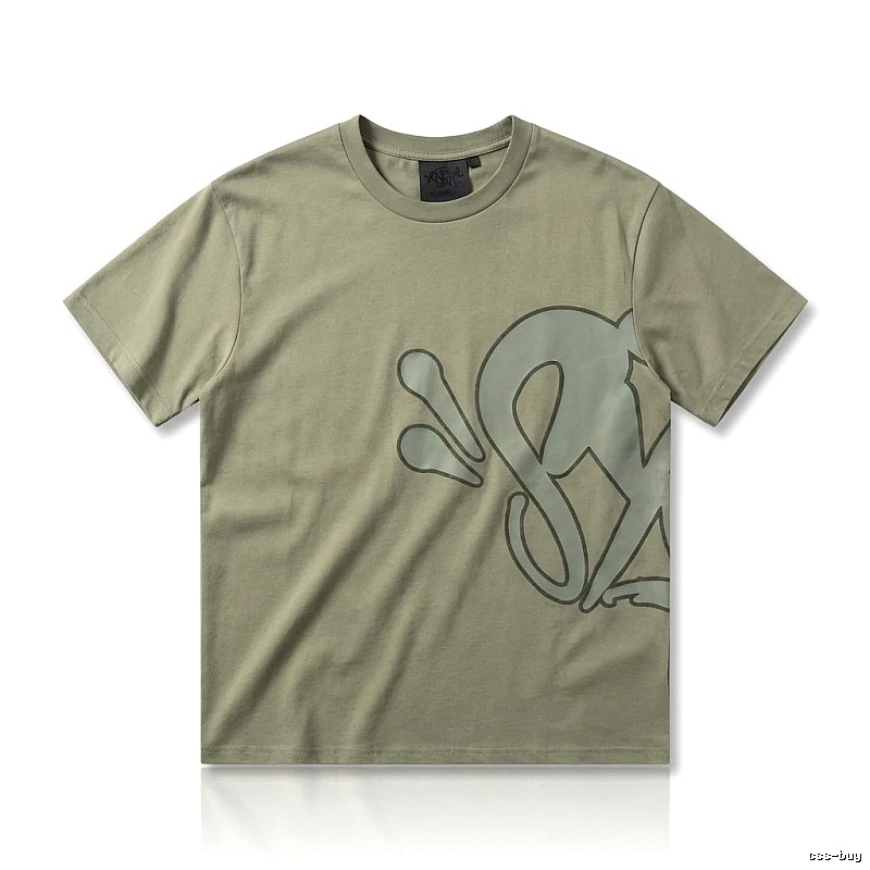 SynaWorld Graffiti Style Khaki T-shirt
