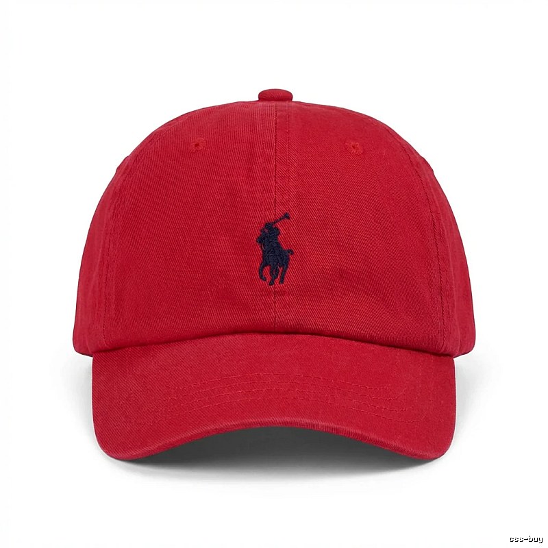The classic and simple style red hat of Ralph Lauren