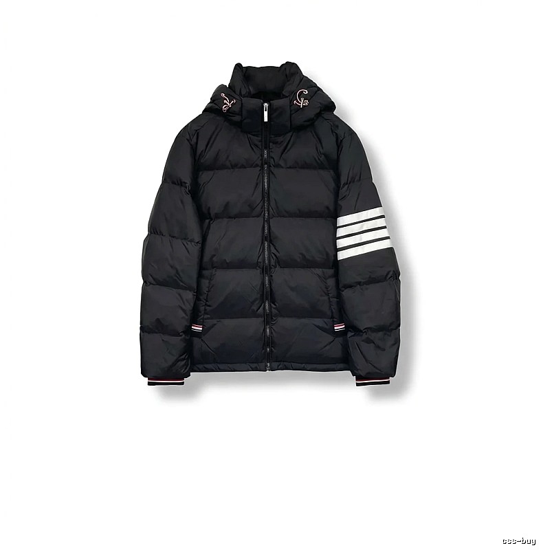 Thom Browne Four - Bar Classic Black Down Jacket