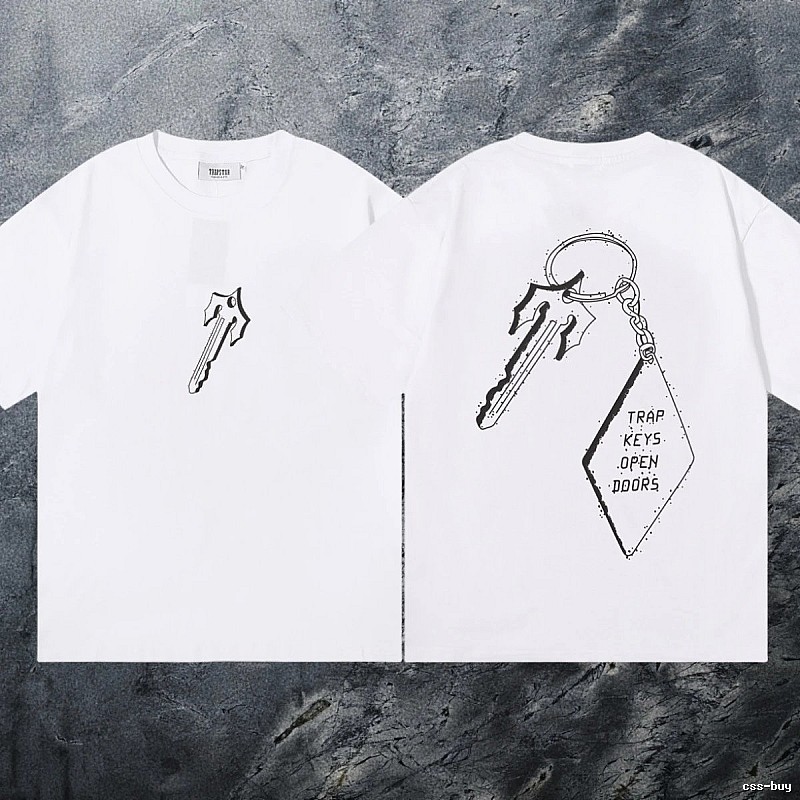 Trapstar Casual Keys graphic T-shirt Black White Key for Streetwear Looks