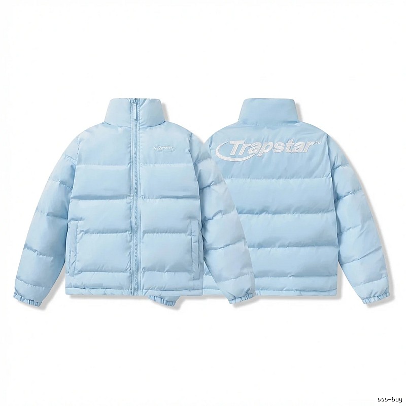 Trapstar trendy and cool style light blue down jacket