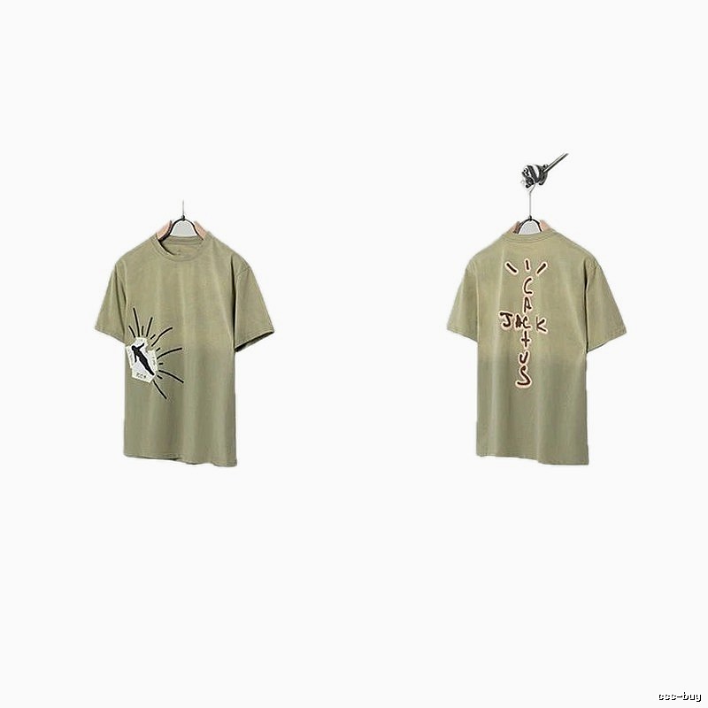 Travis Scott Cactus Jack Streetwear Khaki Green T-Shirt