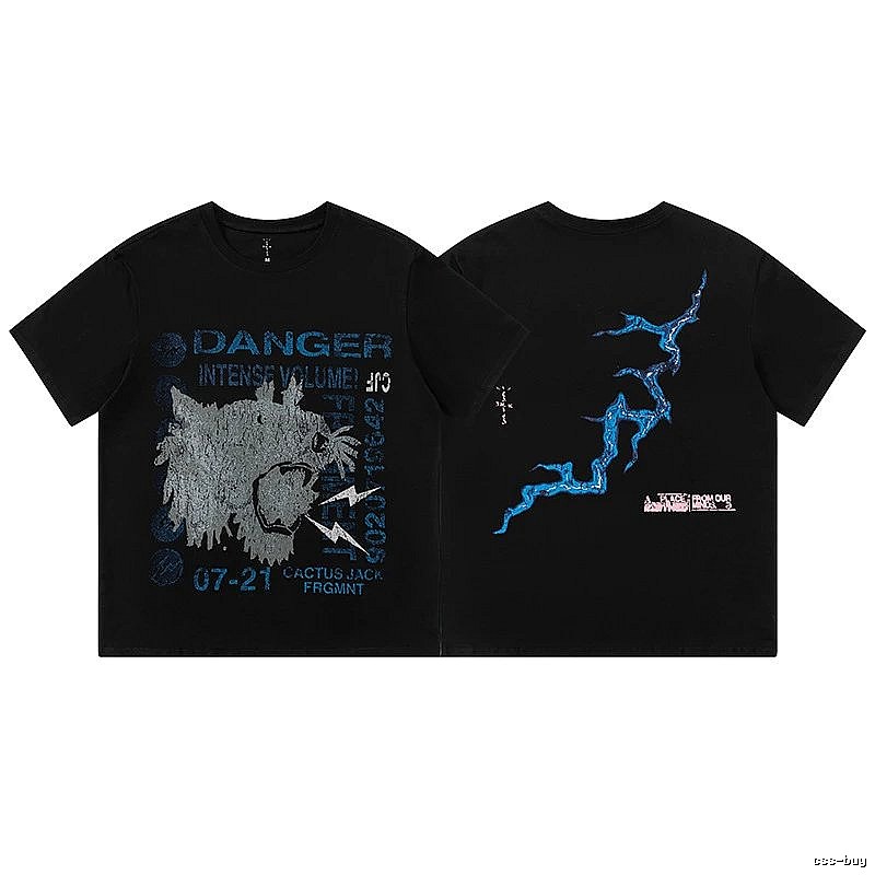 Travis Scott Casual Graphic T-shirt Brown Travis Scott for Streetwear Looks